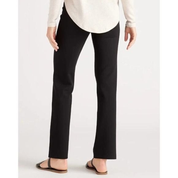Quince Ultra-Stretch Ponte Straight Leg Pant Medium Inseam 34 Black - Picture 3 of 6